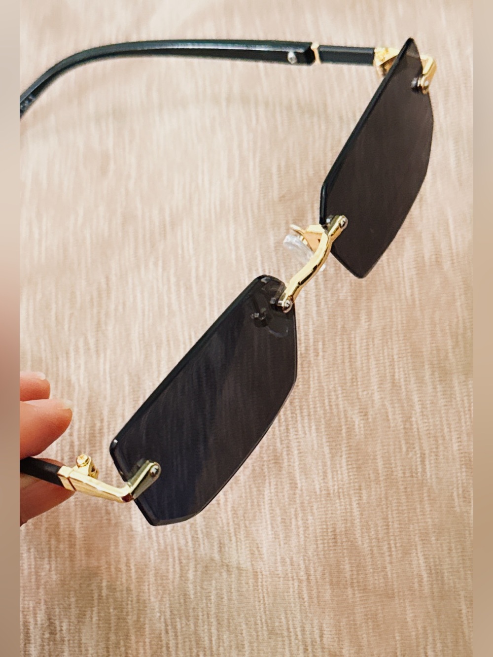 NWOT & Other Stories Black Lens Sunglasses with Gold Accents